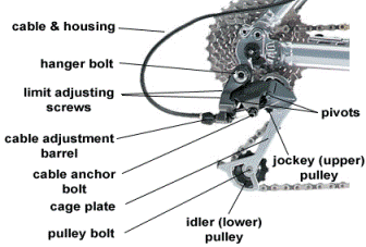 adjusting bike gears rear derailleur
